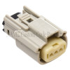 NAMZ NM-33471-0302 - 07-23 V-Twin FL Models Molex MX-150 3-Position Female Connector - Gray (72514-07GY)