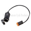 NAMZ NOB-PP01 - 94-13 FLHR/FLT/FLTR/FLHT/FLHX & Trike Models Plug-N-Play Power Port w/Dust Cover (HD 91843-97)