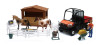 New Ray Toys SS-33343 - Kubota RTV-X1120D Playset with Figurine, Barn and Horses/ Scale - 1:18