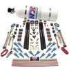 Nitrous Express 90208-15 - Shark Dual Stage/Gas/Rails 16 Nozzles Nitrous Kit (200-1200HP) w/15lb Bottle