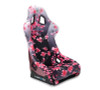 NRG FRP-302-SAKURA - FRP Bucket Seat PRISMA Japanese Cherry Blossom Edition W/ Pink Pearlized Back - Large