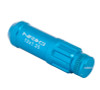 NRG LN-LS710BL-21 - 700 Series M12 X 1.25 Steel Lug Nut w/Dust Cap Cover Set 21 Pc w/Locks & Lock Socket - Blue