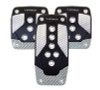 NRG PDL-400BK - Aluminum Sport Pedal M/T - Black w/Silver Carbon