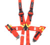NRG SBH-HRS6PCRD - FIA 6pt 2in. Shoulder Belt for HANS Device/ Rotary Cam Lock Buckle/ 3in. Waist Belt - Red