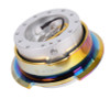 NRG SRK-280SL-MC - Quick Release Gen 2.8 - Silver Black Body / Neochrome Ring