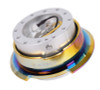 NRG SRK-280SL-MC - Quick Release Gen 2.8 - Silver Black Body / Neochrome Ring