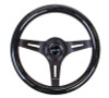 NRG ST-310BSB-BK - Classic Wood Grain Steering Wheel (310mm) Black Sparkle w/Blk 3-Spoke Center