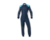 OMP Racing IA0-1861-A01-244-48 - OMP One Evo X Overall Navy Blue/Cyan - Size 48 (Fia 8856-2018)
