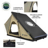 Overland Vehicle Systems 18119935 - LD TMON Clamshell Aluminum Hard Shell Roof Top Tent