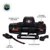 Overland Vehicle Systems 19099901 - SCAR 10P - 10,000 lb. Winch With Synthetic Rope and Wireless Remote