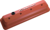 Proform 141-841 - Valve Covers SBC 87-Pres LS Ctr Bolt Tall Alum Orange Raised Emblems Raised Chevrolet & Bowtie Logos Chevrolet Performance Parts
