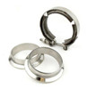 Pypes HVB30 - V-Band Exhaust Clamp 3 in Natural 304 Stainless Steel  Exhaust