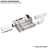 QTP 13251C - 2.5in Weld-On 304SS Reverse Screamer Muffler w/Bolt-On QTEC Electric Cutout