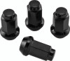 QuadBoss 608933 - Lug Nuts 3/8in 24 - 14mm-Od - Black - Box of 4