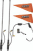 QuadBoss 609665 - Qb 4Ft Clear Dual Whip Bt