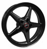Race Star 92-795153B - 92 Drag Star Bracket Racer 17x9.5 5x4.50BC 6.875BS Gloss Black Wheel