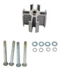 Racing Power Company R1210 - Fan Spacer - 1 in Thick - Hardware Included - Aluminum - Clear Anodized - Universal - Each