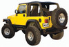 Rampage 109535 - 1997-2006 Jeep Wrangler(TJ) Excludes LJ Unlimited Frameless Soft Top Kit - Black Diamond