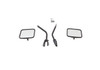 Rampage 7617 - 1955-1983 Jeep CJ5 Side Mirrors - Black