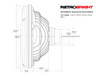 Retrobright LFRB160 - Holley  LED Forward Light -Yellow Lens Housing Only,Sold Individually