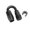 Russell 611233 - Performance 3/8in SAE Quick Disc Female to -6 Hose Black 180 Degree Hose End