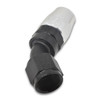 Russell 610113 - Performance -10 AN Black/Silver 45 Degree Full Flow Hose End