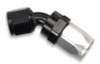 Russell 613093 - Performance -6 AN Black/Silver 45 Degree Full Flow Swivel Hose End