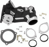 S&S Cycle 170-0342 - 02-05 BT Size 410 Cable Operated Throttle Body Kit - Wrinkle Black