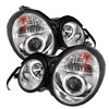 Spyder 5011282 - Mercedes Benz E-Class 95-99 Projector Headlights LED Halo Chrm PRO-YD-MBW21095-HL-C