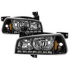 Spyder 5017635 - Xtune Dodge Charger 06-10 1Pc LED Crystal Headlights Black HD-ON-DCH05-1PC-LED-BK