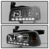 Spyder 5017635 - Xtune Dodge Charger 06-10 1Pc LED Crystal Headlights Black HD-ON-DCH05-1PC-LED-BK