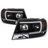 Spyder 5085221 - 99-04 Jeep Grand Cherokee Projector Headlights - Light Bar DRL LED - Black