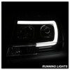 Spyder 5085221 - 99-04 Jeep Grand Cherokee Projector Headlights - Light Bar DRL LED - Black