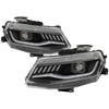 Spyder 5087355 - Chevy Camaro 16-18 HID Model Full LED Headlights Black PRO-YD-CCAM16HIDAP-SEQ-BK