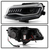 Spyder 5087355 - Chevy Camaro 16-18 HID Model Full LED Headlights Black PRO-YD-CCAM16HIDAP-SEQ-BK