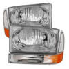 Spyder 9025419 - Xtune Ford F250/350/450 Superduty 99-04 Crystal Headlights w/ Bumper Lights HD-JH-FF25099-AM-C