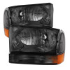 Spyder 9025426 - Xtune Ford F250/350/450 Superduty 99-04 Crystal Headlights w/ Bumper Lights HD-JH-FF25099-AM-SM
