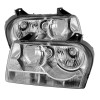 Spyder 9026430 - Xtune Chrysler 300 05-08 Halogen Non-Projection Style Only Crystal Headlights Chrome HD-JH-C305-HA-C