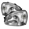 Spyder 9024832 - Xtune Hyundai Santa Fe 2003-2006 Crystal Headlights Chrome HD-JH-HYSA03-C
