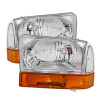 Spyder 9028588 - Xtune Ford F250/350/450 Superduty 99-04 Crystal Headlights Chrome HD-JH-FF25099-AMB
