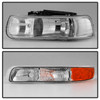 Spyder 9035111 - xTune Chevy Silverado 1500 99-02 OEM Style Headlights w/ Bumper Lights - Chrome HD-JH-CSIL99-OE-SET