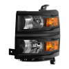 Spyder 9040108 - xTune Chevy Silverado 1500 14-15 (Non-HD) Driver Side Headlight Black - OEM Left HD-JH-CS14-OEBK-L