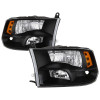 Spyder 9040191 - xTune Dodge Ram 1500 09-17 (Non-LED) Halogen Only OEM Style Headlights - Black HD-JH-DR09-QU-BK