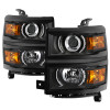 Spyder 9040139 - xTune Chevrolet Silverado 1500 14-15 (Non-HD) OEM Projector Headlights - Black HD-JH-CS14-PJ-BK