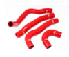 Torque Solution TS-EVX-434RD - 08-15 Mitsubishi Evolution X Silicone Radiator Hose Kit - Red