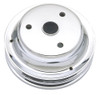 Trans-Dapt Performance 9607 - CRANKSHAFT PULLEY; 2 GROOVE; CHEVROLET 283-350; LONG WATER PUMP- CHROME