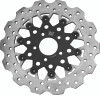TwinPower 666849 - Twin Power 84-17 Big Twin Exc 08-17 FLH FLT Rear 11.5 Scalloped Floating Rotor Black Mesh