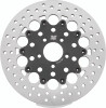 TwinPower 666827 - Twin Power 08-Up FLH FLT Rear 11.8 Floating Rotor W/Holes Black