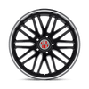 Victor Equipment 2011VIL555130B71 - Lemans 20X11 Gloss Black W/ Mirror Cut Lip
