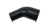 Vibrant 19755 - 1.75in ID x 2in ID Gloss Black Silicone 45 Degree Transition Elbow